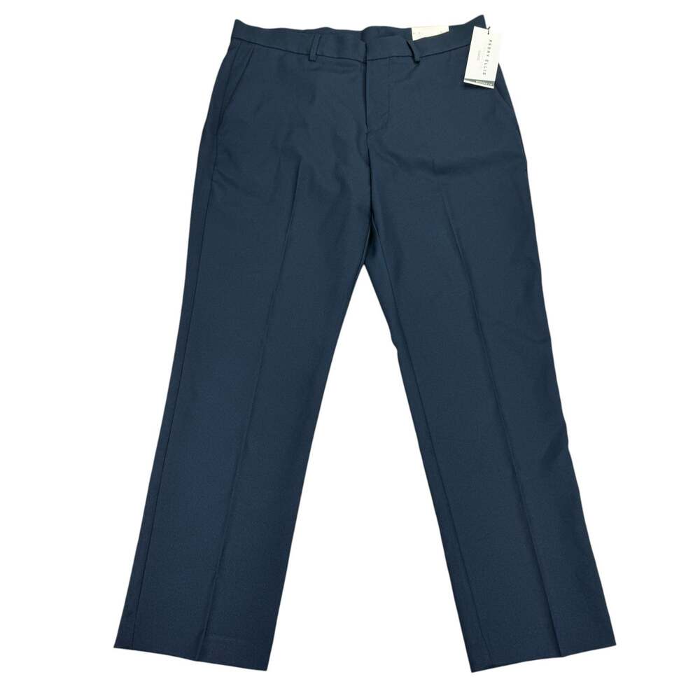 Perry Ellis Mens Modern Fit Twill Stretch Lightweight Dress Pants Eclipse 33x30